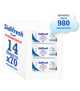 Υγρομάντηλα Αντιβακτηριδιακά Sidifresh Antibacterial (box)